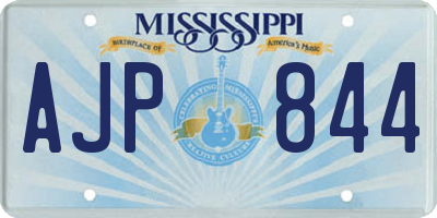 MS license plate AJP844