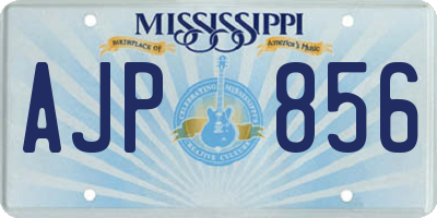 MS license plate AJP856