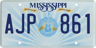 MS license plate AJP861