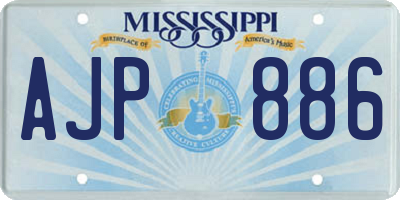 MS license plate AJP886