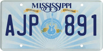 MS license plate AJP891