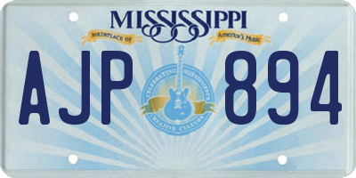 MS license plate AJP894
