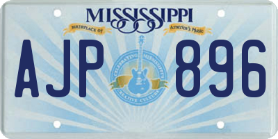 MS license plate AJP896