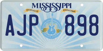 MS license plate AJP898
