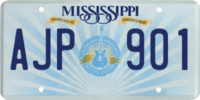 MS license plate AJP901