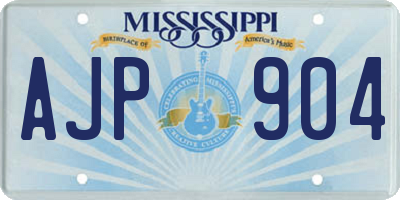 MS license plate AJP904