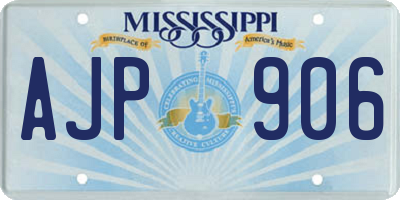 MS license plate AJP906