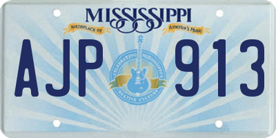 MS license plate AJP913