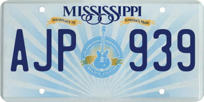 MS license plate AJP939
