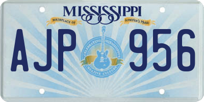 MS license plate AJP956