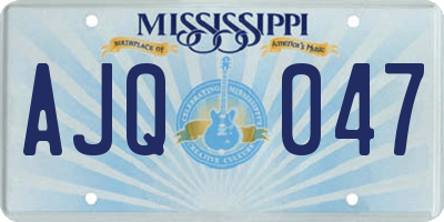 MS license plate AJQ047