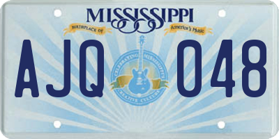 MS license plate AJQ048