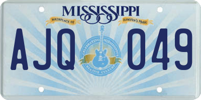 MS license plate AJQ049