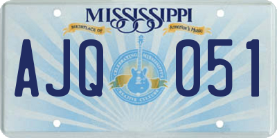 MS license plate AJQ051