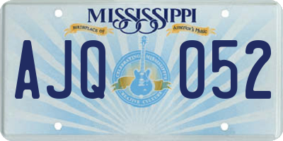 MS license plate AJQ052