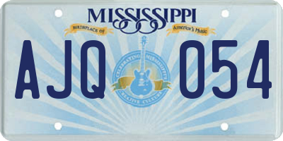 MS license plate AJQ054