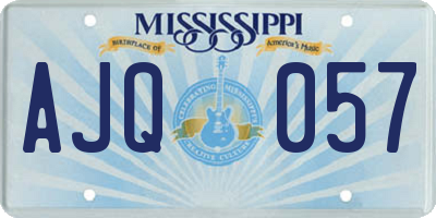 MS license plate AJQ057
