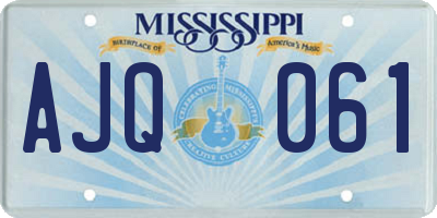 MS license plate AJQ061