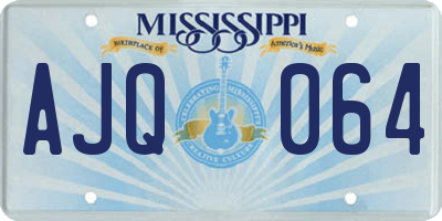 MS license plate AJQ064