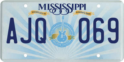 MS license plate AJQ069