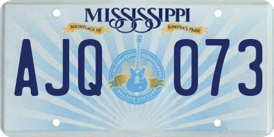 MS license plate AJQ073