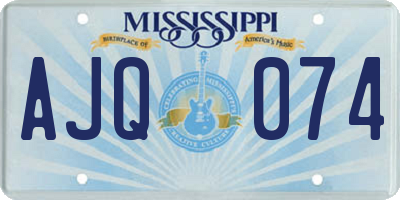 MS license plate AJQ074