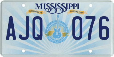 MS license plate AJQ076