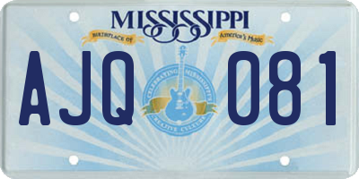 MS license plate AJQ081