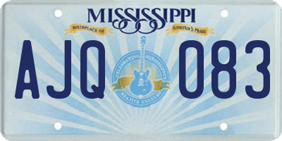 MS license plate AJQ083