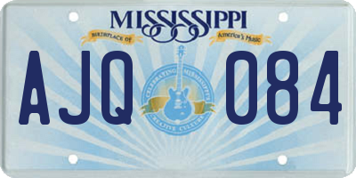 MS license plate AJQ084