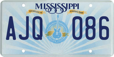 MS license plate AJQ086