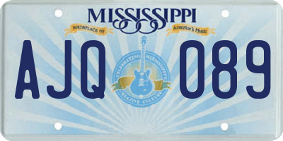 MS license plate AJQ089