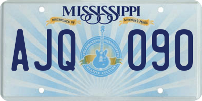MS license plate AJQ090
