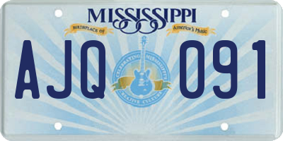 MS license plate AJQ091