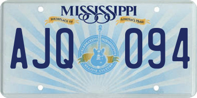 MS license plate AJQ094
