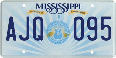 MS license plate AJQ095