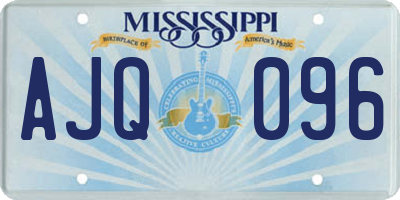 MS license plate AJQ096