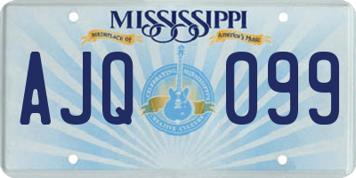 MS license plate AJQ099