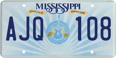 MS license plate AJQ108