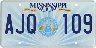 MS license plate AJQ109