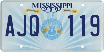 MS license plate AJQ119