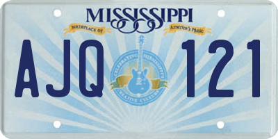 MS license plate AJQ121