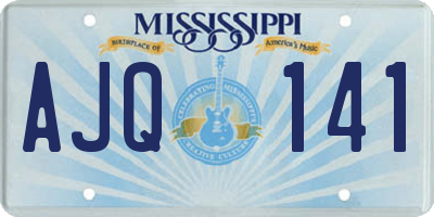 MS license plate AJQ141
