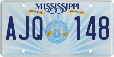 MS license plate AJQ148