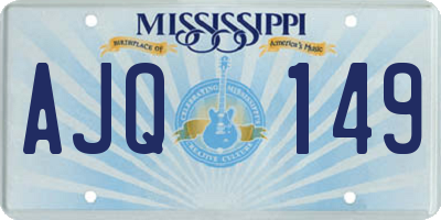 MS license plate AJQ149