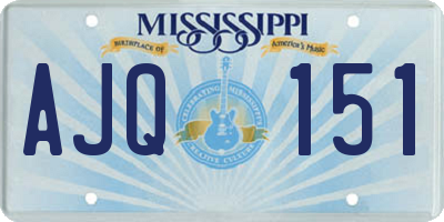 MS license plate AJQ151