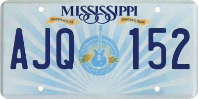 MS license plate AJQ152