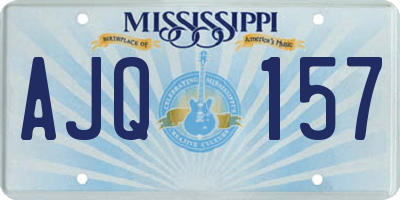 MS license plate AJQ157