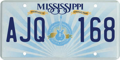 MS license plate AJQ168