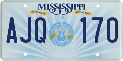 MS license plate AJQ170